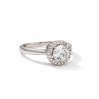 Classic Halo Solitaire Ring