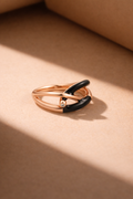 Noir Twist Dual Band Ring