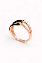Noir Twist Dual Band Ring