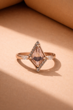 Blush Geometric Statement Ring