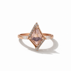 Blush Geometric Statement Ring