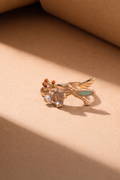 Hummingbird Floral Ring