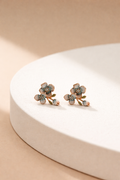 Enamel Floral Branch Studs