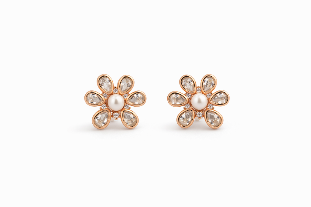 Pearl Floral Studs