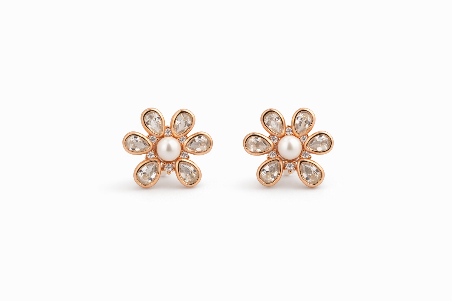 Pearl Floral Studs