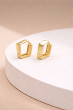 Geometric Gold Hoops