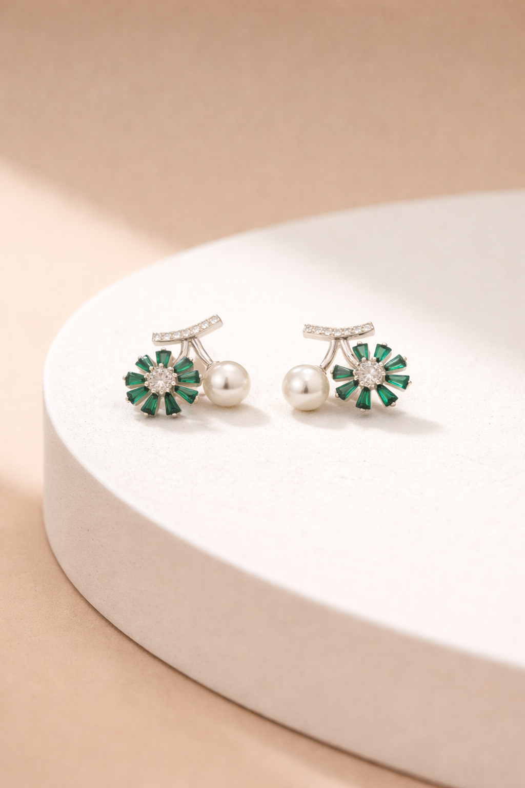 Pearl Floral Drop Studs