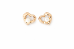 Abstract Heart Pearl Studs