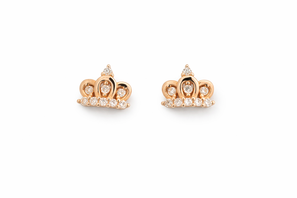 Royal Crown Zircon Studs