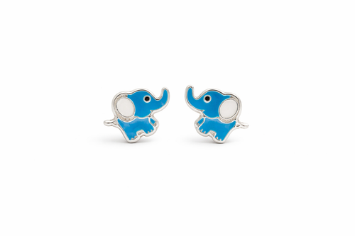 Blue Elephant Studs