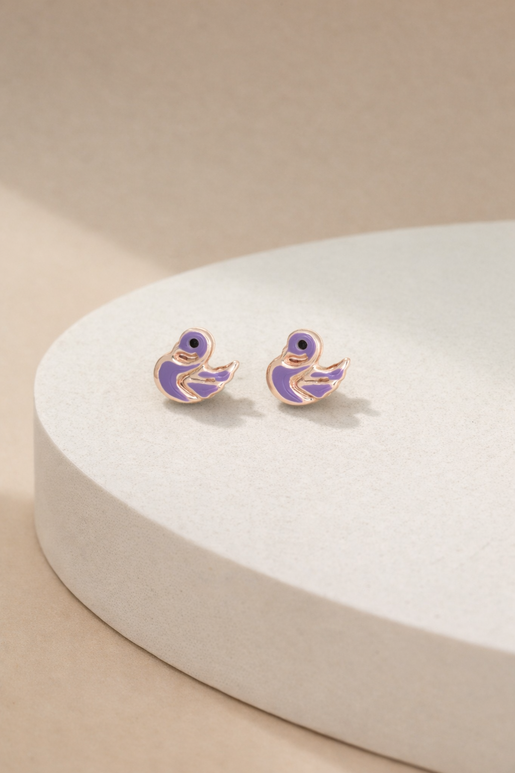 Lavender Swan Studs