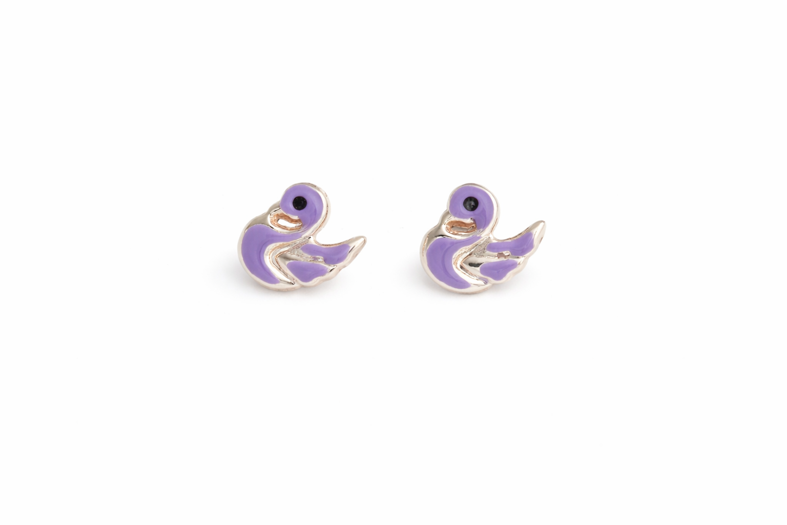 Lavender Swan Studs
