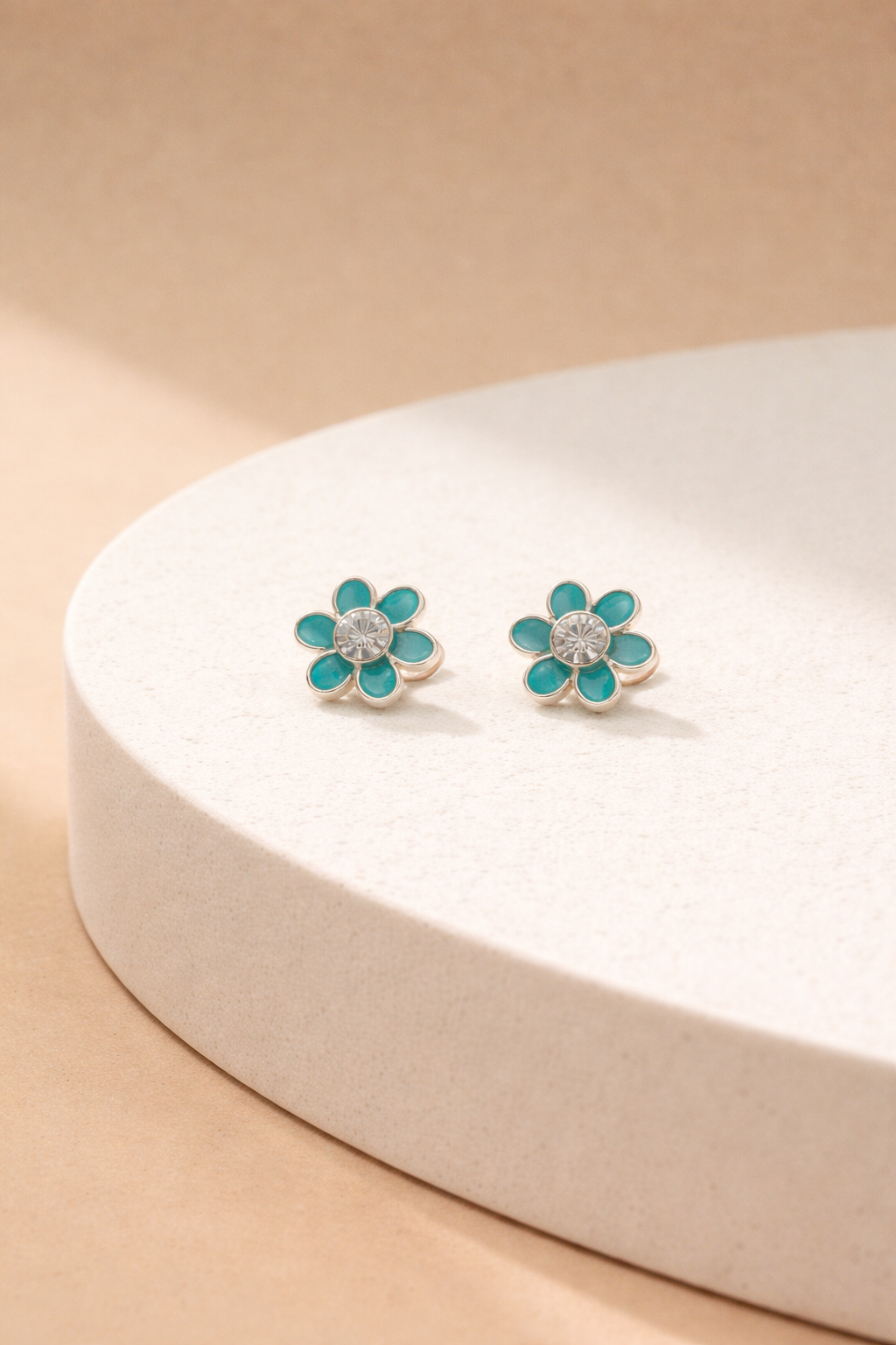 Blue Flower Studs