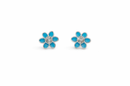 Blue Flower Studs
