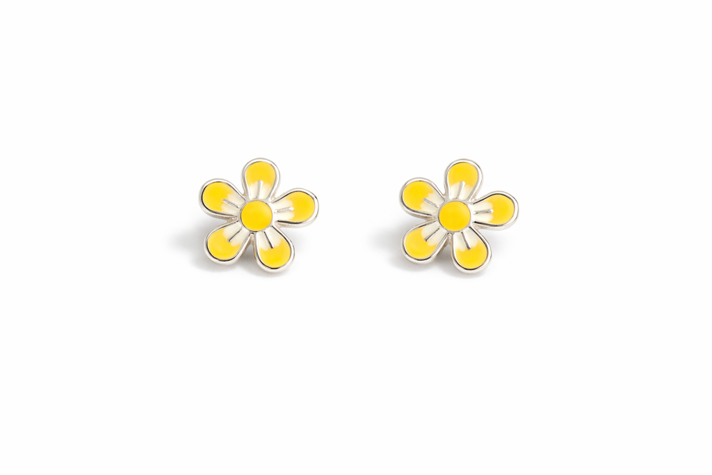 Sunny Daisy Enamel Studs