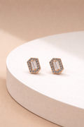 Blue Halo Rectangle Studs