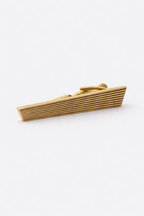 Gold Line Texture Tie Clip