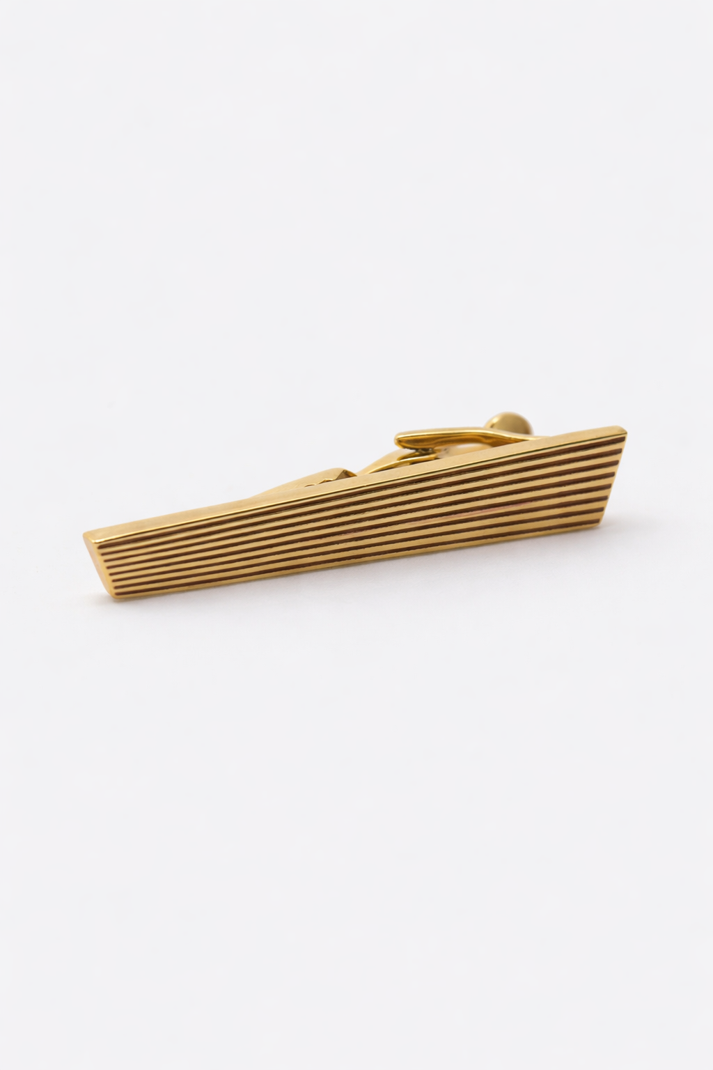 Gold Line Texture Tie Clip