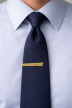 Gold Line Texture Tie Clip