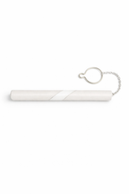 Diagonal Cut Tie Clip Silver