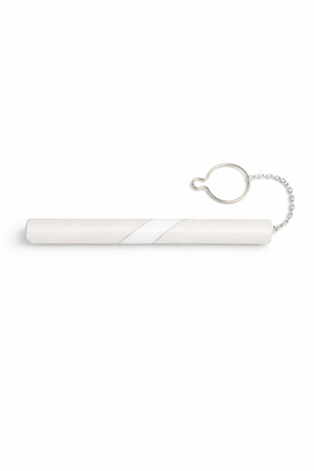 Diagonal Cut Tie Clip Silver