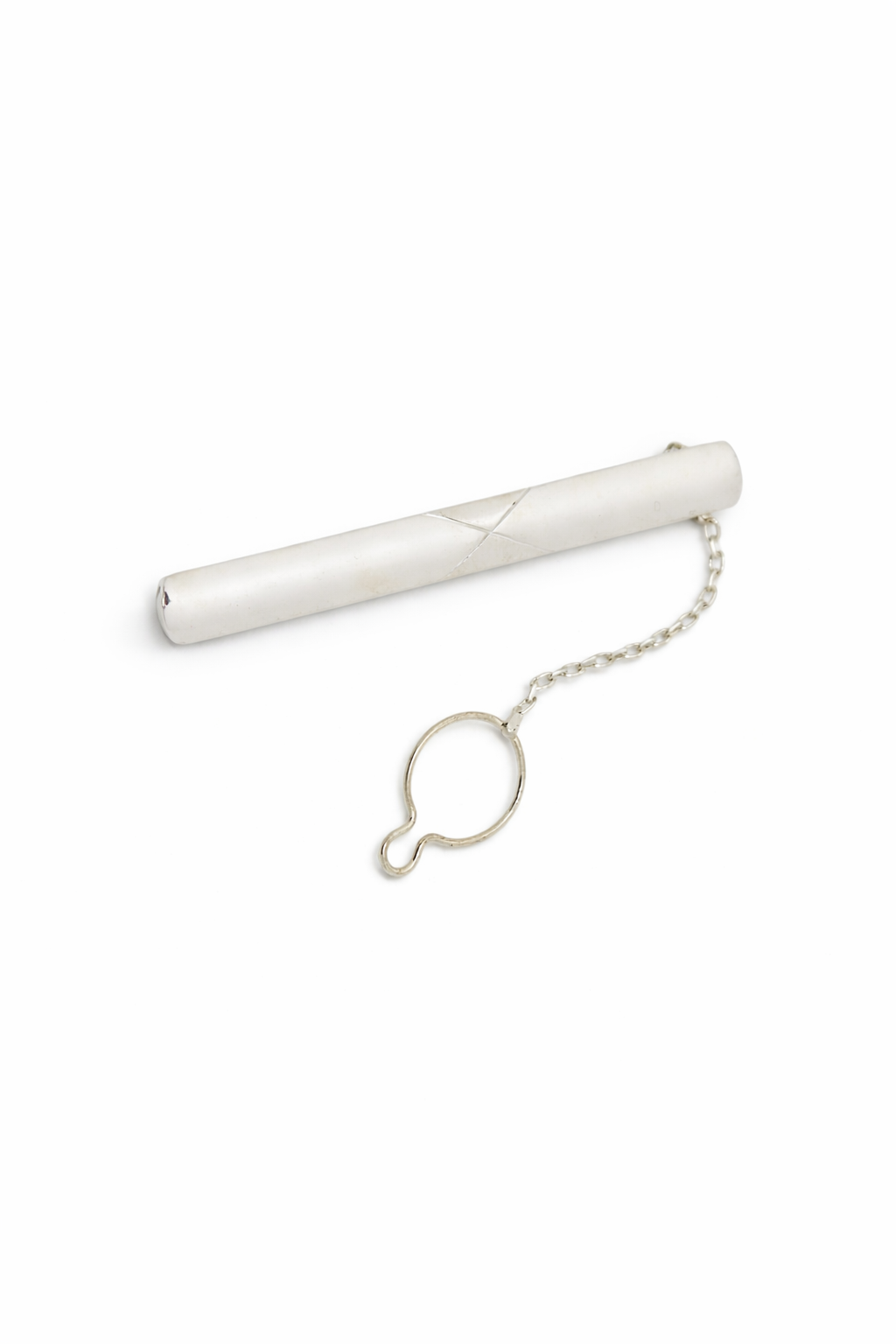 Geometric Bar Tie Clip Silver