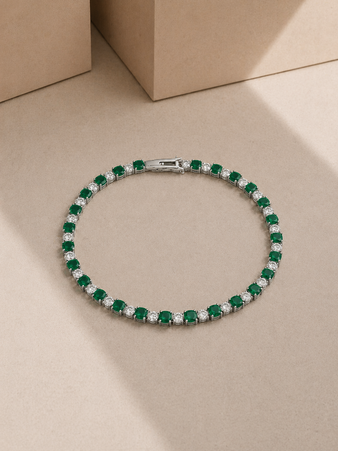Green Radiance Tennis Bracelet