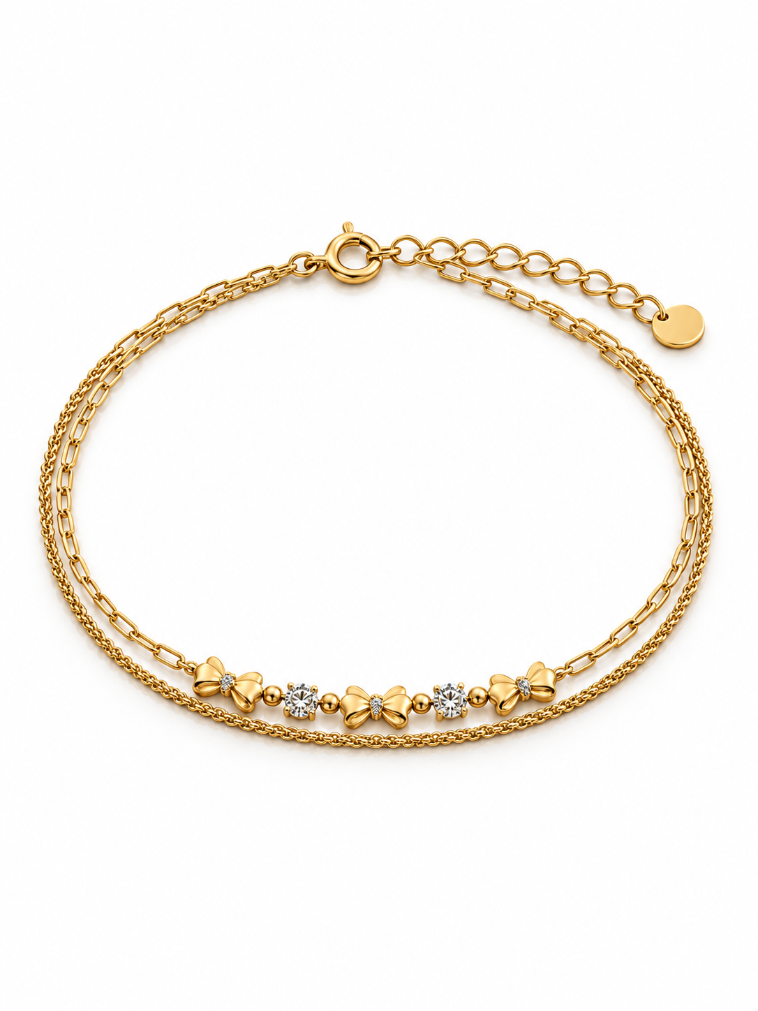 Golden Bow Sparkle Bracelet