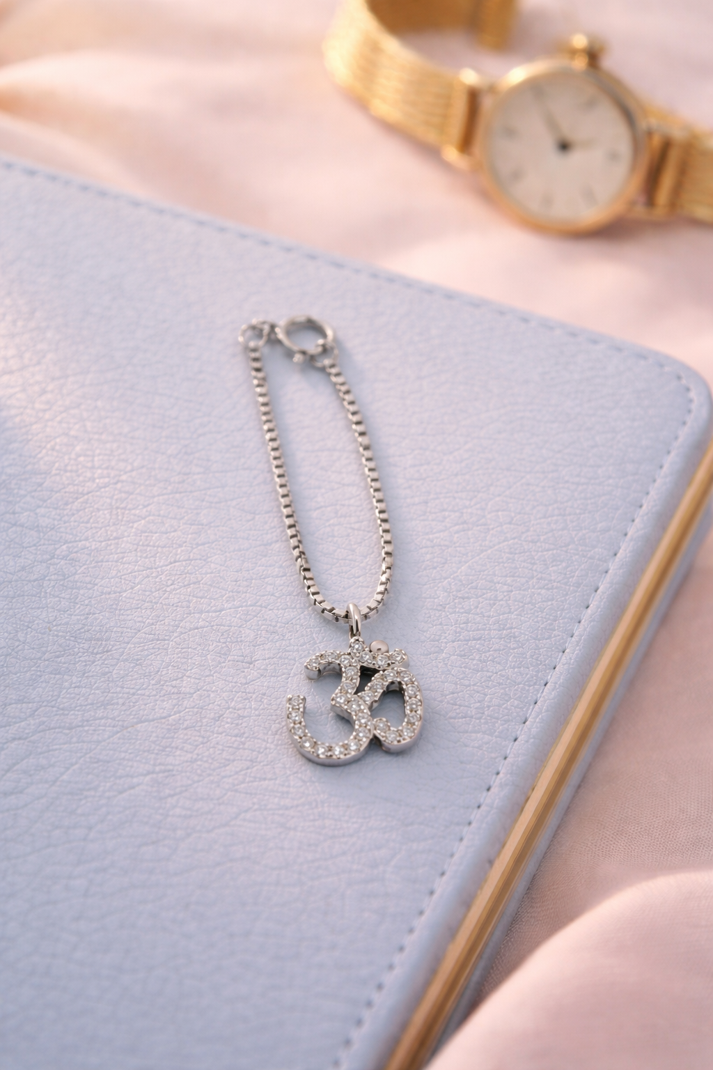 Om Bracelet Charm Silver