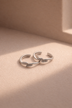 Crystal Leaf Toe Rings
