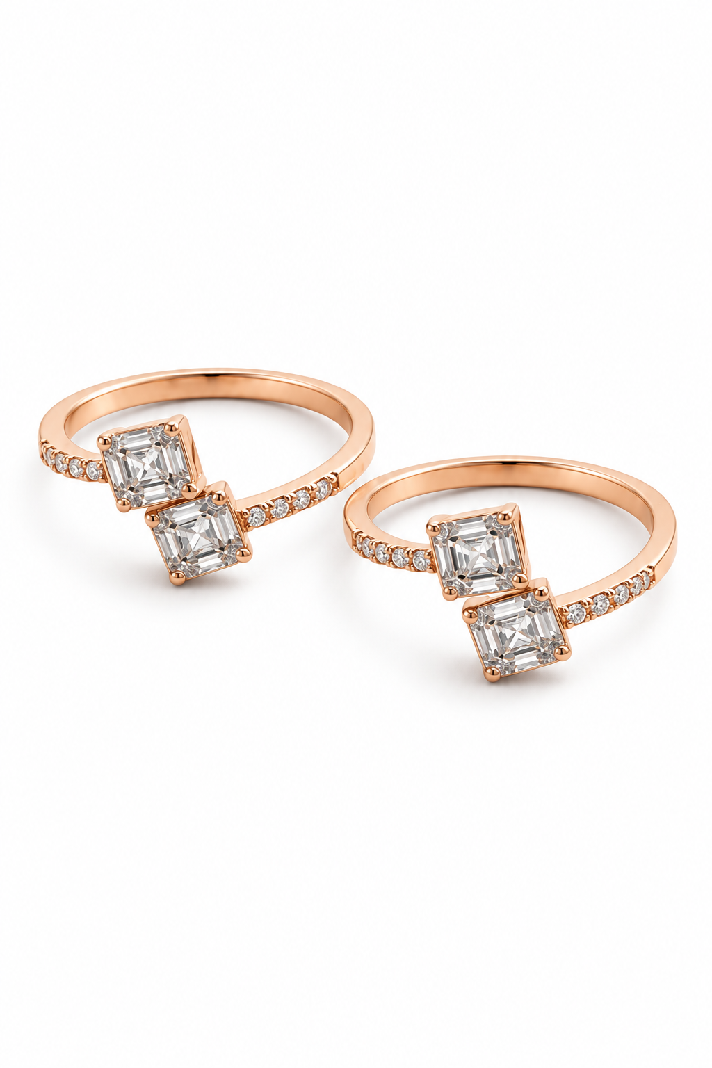 Twin Radiance Toe Rings
