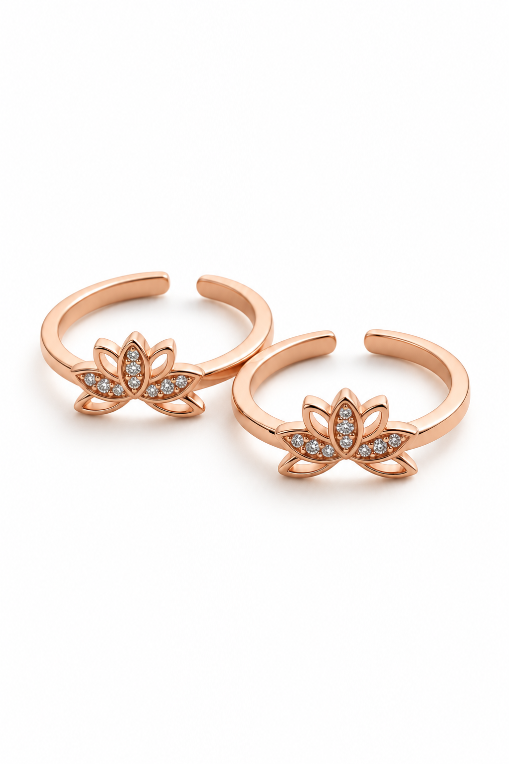Lotus Bloom Toe Rings