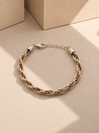 Tri-Tone Infinity Braid Bracelet