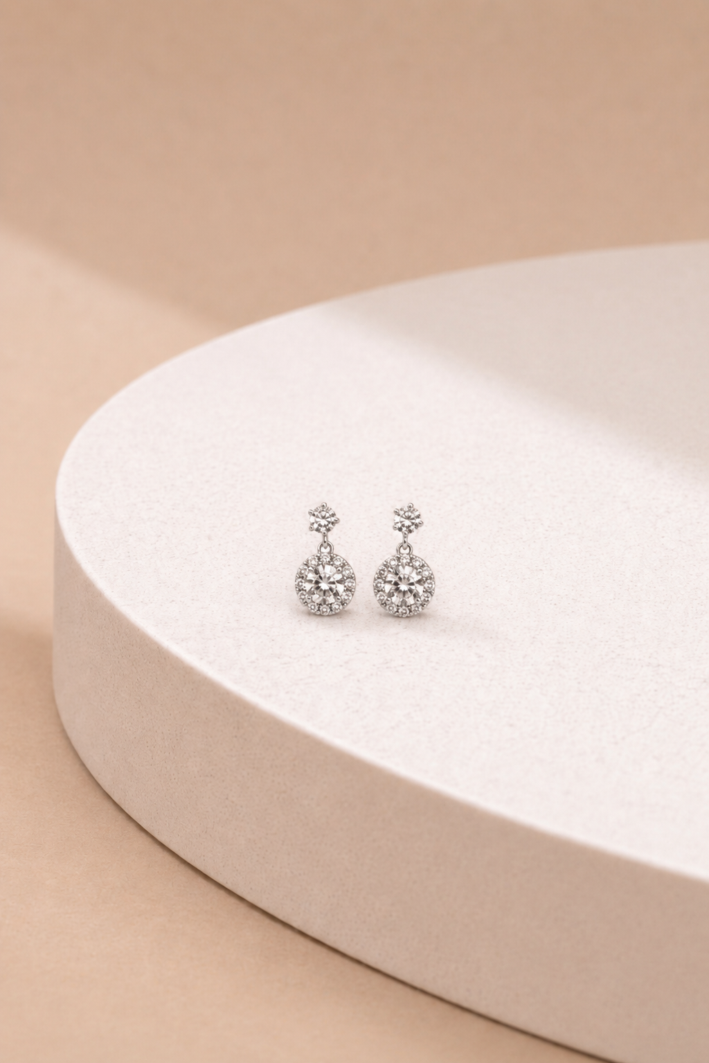 Moissanite Aurora Halo Drops