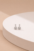 Moissanite Aurora Halo Drops