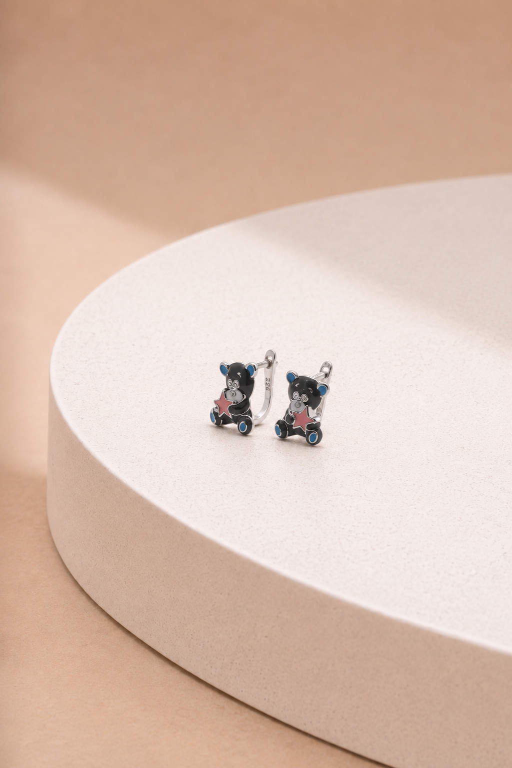 Midnight Teddy Earrings