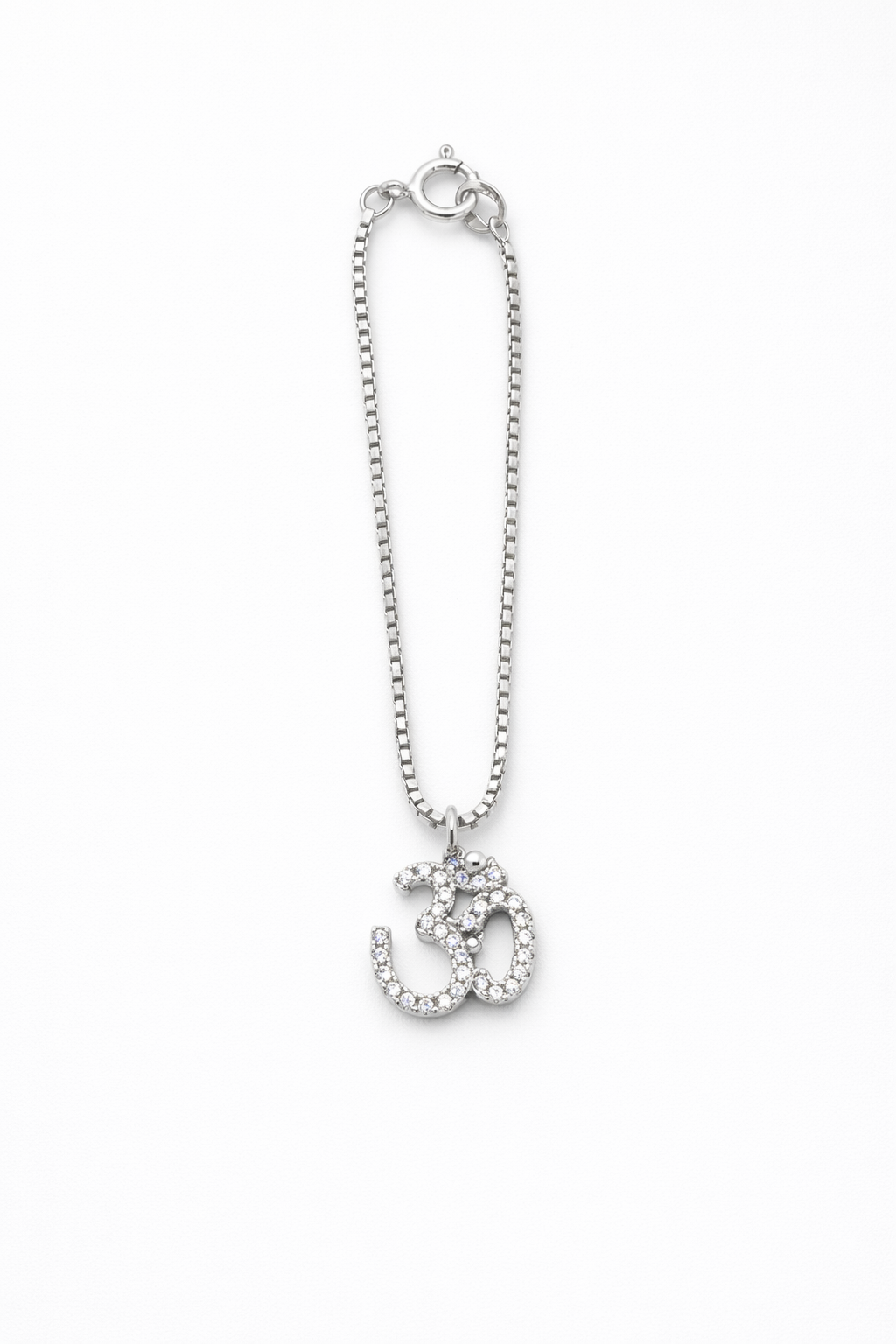 Om Bracelet Charm Silver
