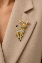 Golden Fawn Brooch