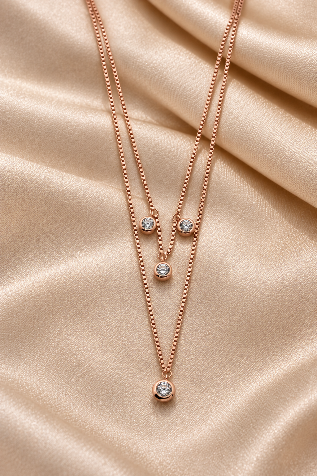 Blush Spark Layers Pendant