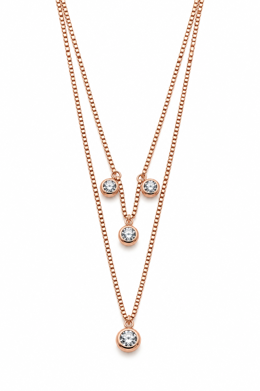Blush Spark Layers Pendant