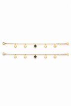 Midnight Clover Anklet