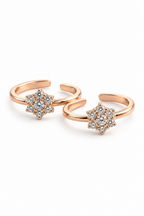 Floral Halo Toe Rings