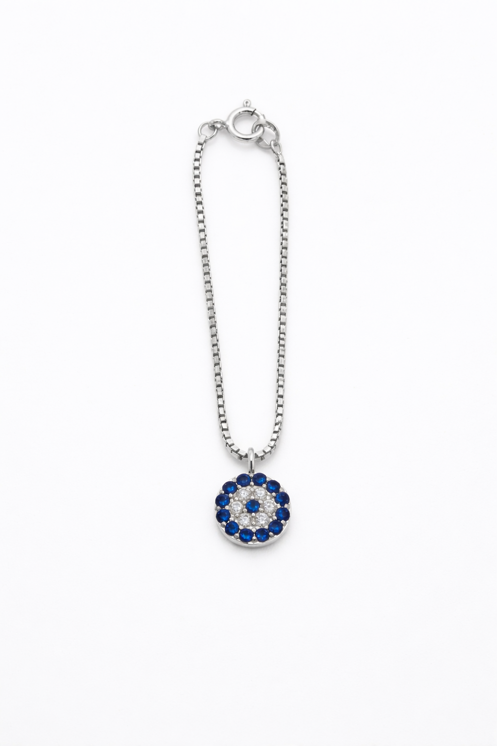 Evil Eye Bracelet Charm Silver