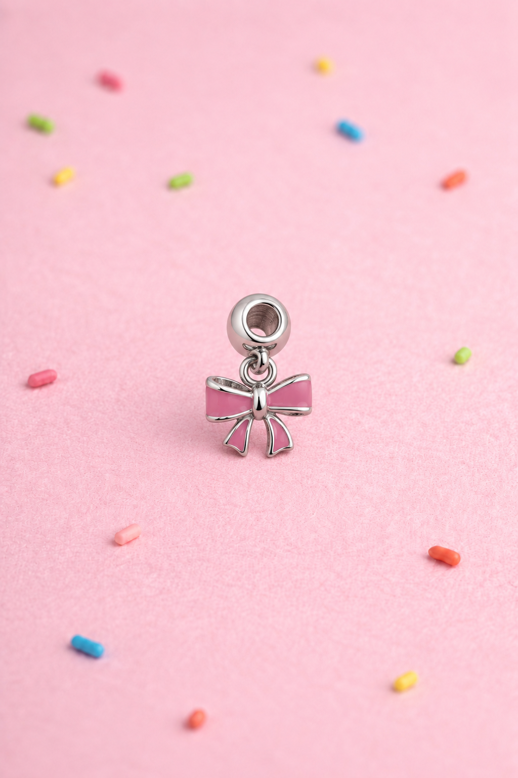 Pink Bow Charm