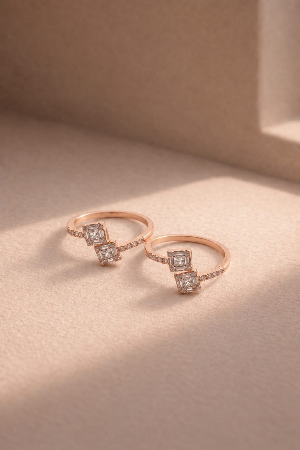 Twin Radiance Toe Rings