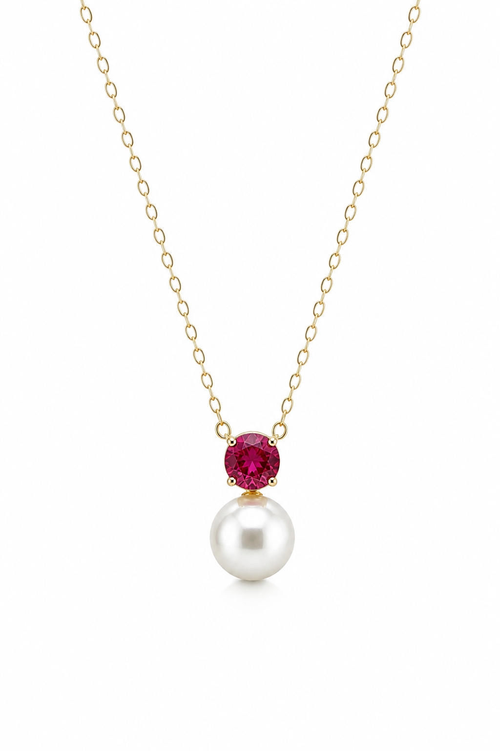 Scarlet Pearl Drop Pendant