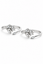 Crystal Vine Toe Rings