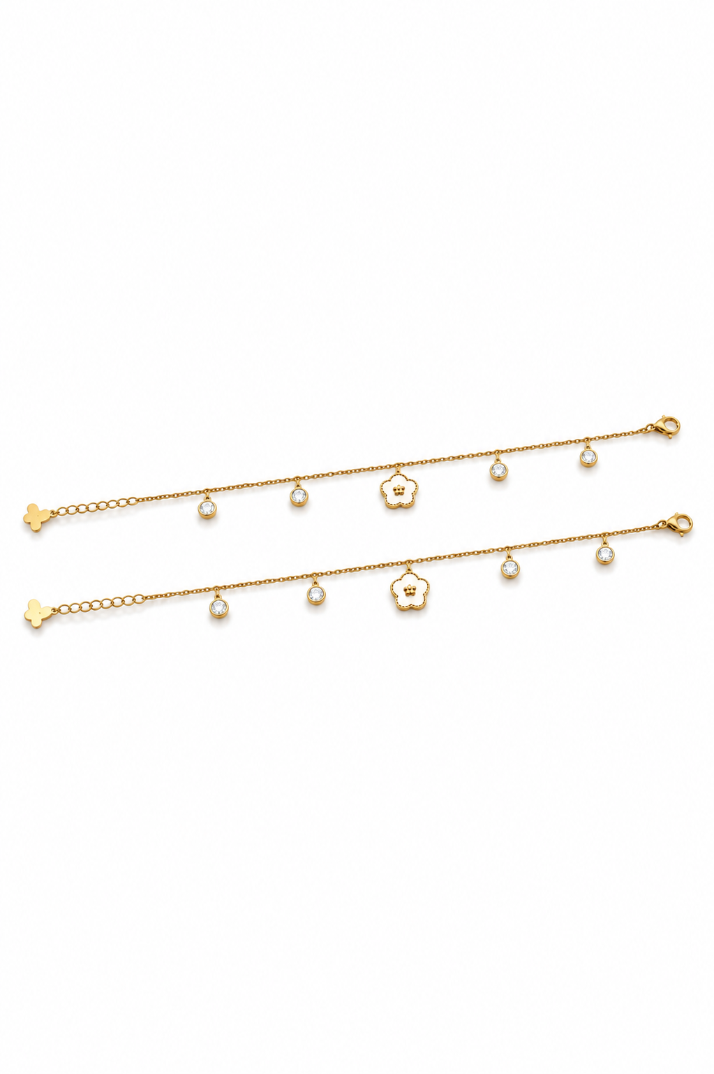 Golden Clover Spark Anklet