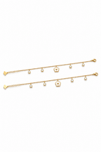 Golden Clover Spark Anklet