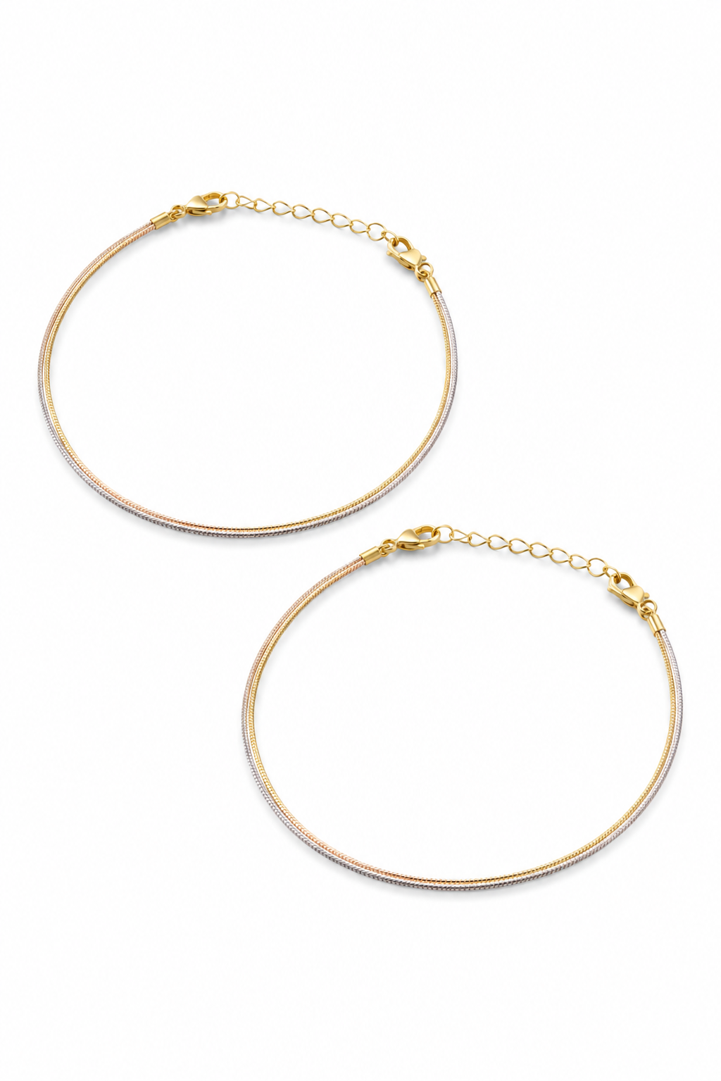 Three Tone Sleek Anklet